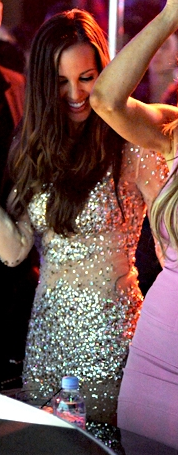 Photo: BravoTV.com Sarah OC Housewives Illusion Dress Sarah Winchesters Vegas Nude Crystal Illusion Dress