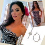 Adriana de Moura in Holt Dress and Clover Hoop Earrings