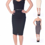 Blaque Label Mesh Corset Dress with Leather
