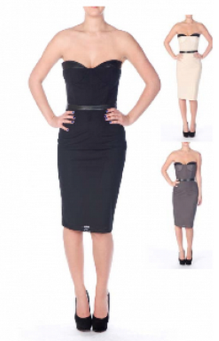 Blaque Label Mesh Corset Dress with Leather Blaque Label Mesh Corset Dress with Leather Teresa Giudices Green Zipper WWHL Dress & Shoes