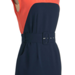 Colorblock Sheath Dress Blue Orange Modcloth