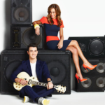 Danielle Jonas Married to Jonas Blue and Orange Dress Victoria Beckham