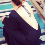For Love and Lemons Long Sleeve Open Back Maxi Dress