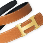 Hermes H Belt Tan Gold