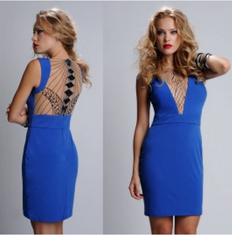 Kimikal Lace Inset See Through Dress Blue BBH Obsession: A New Take On Lace