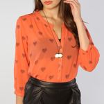 Long Sleeve Heart Blouse