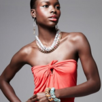 Neon Orange Strapless Tie Keyhole Tube Top