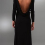 Penumbra Cowl Back Maxi Dress Black