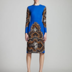 Stella McCartney Blue Long Sleeve Floral Print Dress Britney Spears X Factor