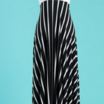 Striped Navy Blue And White Maxi Dress