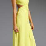 Susana Monaco Cutout Dress in Canary Yellow