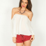 Boulee Audrey Off The Shoulder Blouse in White