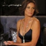 Countess LuAnn de Lesseps Real Housewives of New York Season 4 Long Satin Blue Reunion Dress Randi Rham Studio