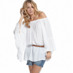 Elan Off The Shoulder Top White