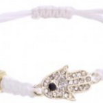 Hamsa Bracelet White