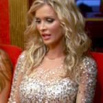 Joanna Krupa Jovani Crystal Dress at dinner