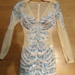 Jovani Beaded Nude Illusion Dress