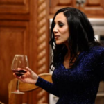 Melissa Gorga Blue Glitter Hooded Glitter Dress Issue