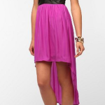 Reverse Faux Leather Bustier Dress