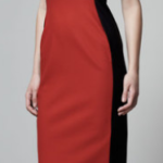 Stella McCartney Ottavia Two Tone Dress Red Black