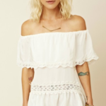 Stone Cold Fox Off The Shoulder White Lace Blouse