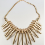 To The Point Gold Spike Necklace