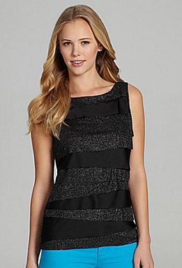 Vinco Kimuto Zig Zag Glitter Top Yolanda Fosters Watch What Happens Live Outfit