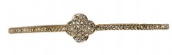 Rhinestone Clover Bracelet Gold