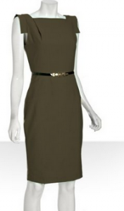 Olive Green Sheath Dress