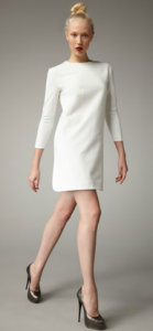 Tibi Mod White Shift Dress