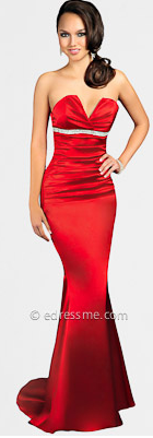 Red Mermaid Gown
