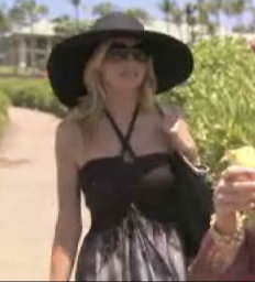 Camille Grammer Beach Cover Up Hawaii