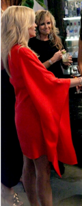 Camille Grammer Red One Sleeve Dress