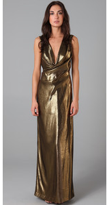 Diane Von Furstenburg Gold Isadora Dress