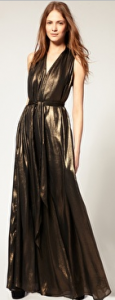 French Connection Gold Gown