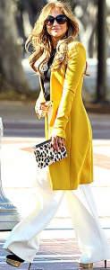 J Lo Yellow Coat
