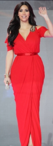 Kim Kardashian Red Dubai Dress