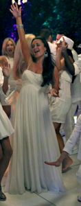 Kyle Richards White Party Gown