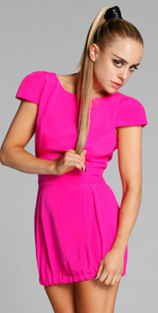 Naven Party Dress in Pop Pink