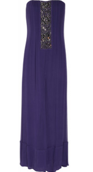 Purple Strapless Maxi Dress