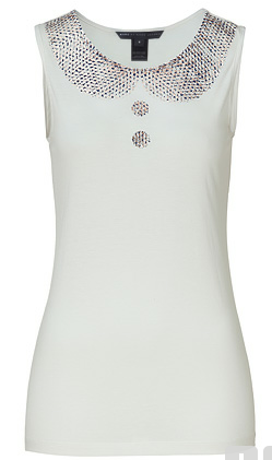 Marc By Marc Jacobs Tank With Metallic Peter Pan Collar