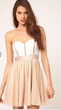 Skater Dress with Lace Bustier