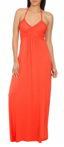 Tamra Barney Arden B Coral Orange Braided Maxi Dress