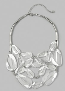 Ayla Clear Stone Bib Necklace