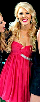 Gretchen Rossi's Pink Red Finale Dress Lipsy Chiffon