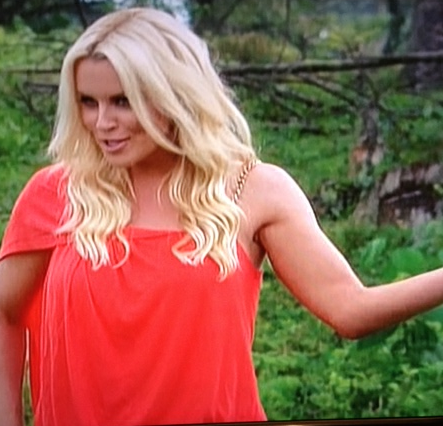 Jenny McCarthy One Shoulder Top Love in The Wild Coral Orange