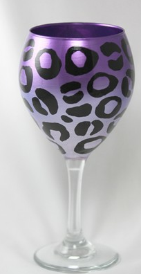 Wines By Wives Wine Glass Cheetah