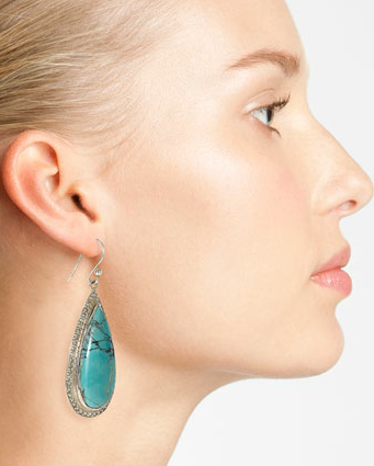 nunu designs turquoise teardrop earrings