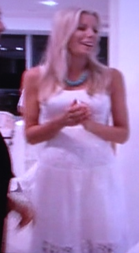 Aviva Drescher White Maxi Dress in Miami Catherine Malandrano
