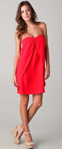 BB Dakota Gisella Strapless Dress Red